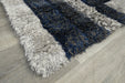 Modern Greek Key Textured California Shaggy Rug - Rugs Direct