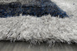 Modern Greek Key Textured California Shaggy Rug - Rugs Direct
