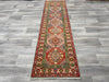 Afghan Hand Knotted Kazak Hallway Runner Size: 83 x 292cm- Rugs Direct 