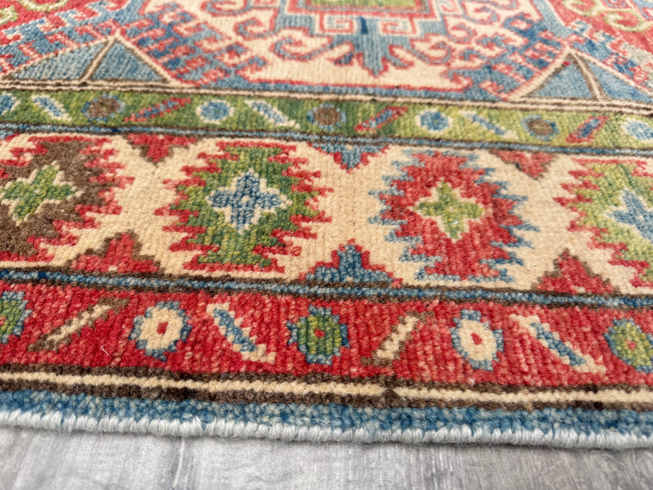 Afghan Hand Knotted Kazak Hallway Runner Size: 83 x 292cm- Rugs Direct 