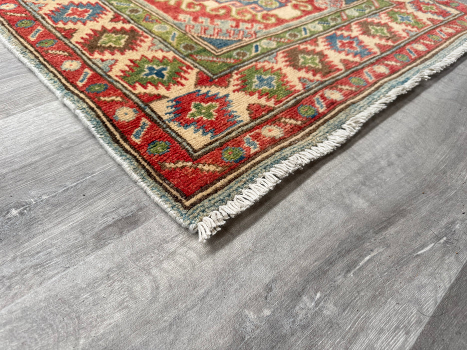 Afghan Hand Knotted Kazak Hallway Runner Size: 83 x 292cm- Rugs Direct 
