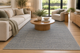 Handmade Indian Wool & Jute Rug – Dark Grey- Rugs Direct NZ