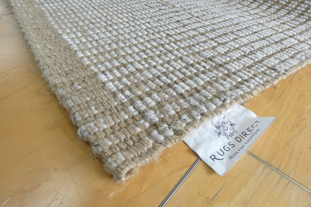 Lines Ivory – Handmade Wool & Jute Rug-Rugs Direct NZ
