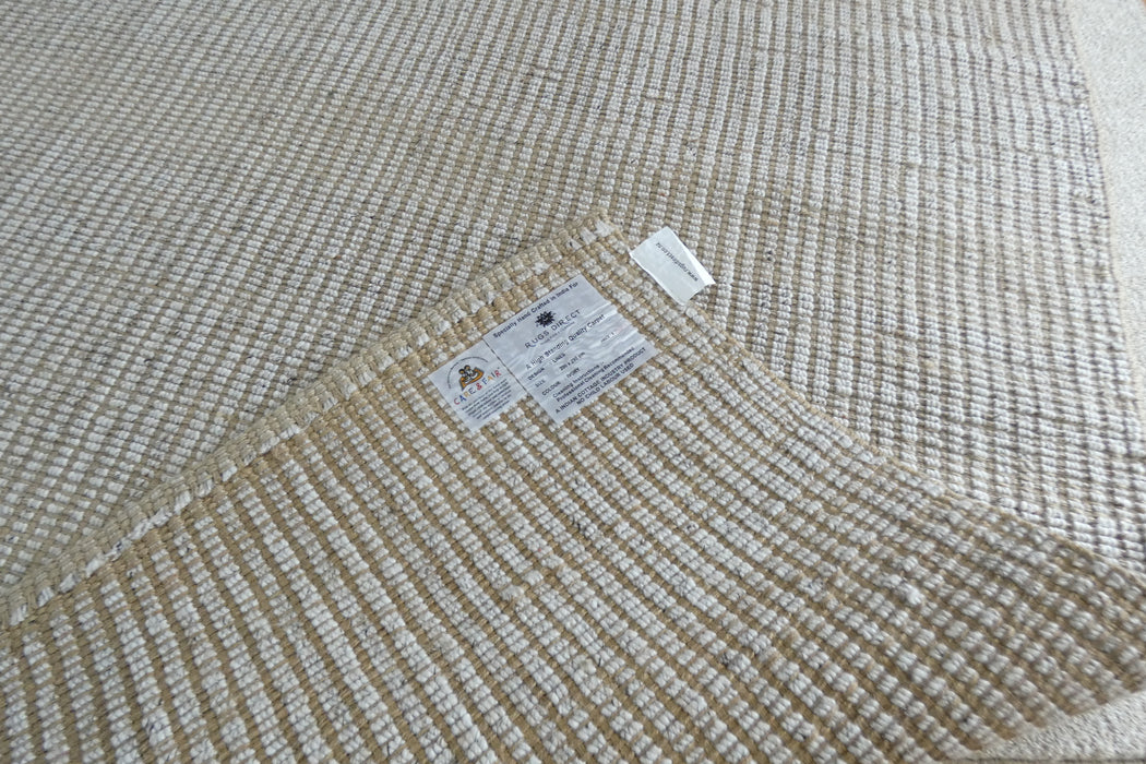 Lines Ivory – Handmade Wool & Jute Rug-Rugs Direct NZ