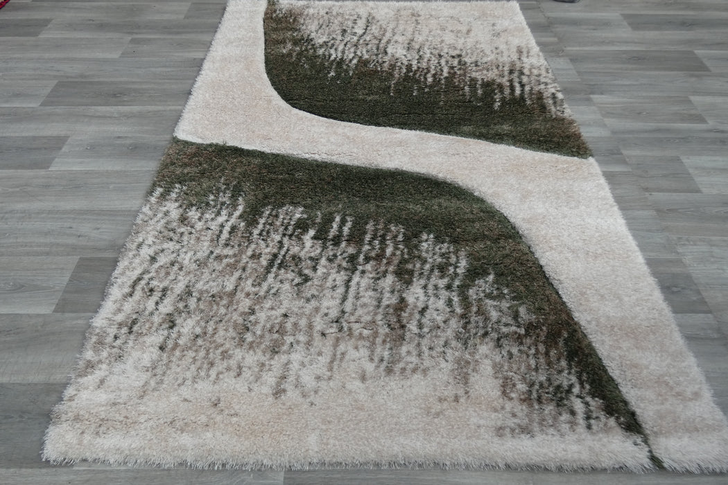 Contemporary Abstract Landscape Textured California Shaggy Rug- Rugs Direct 