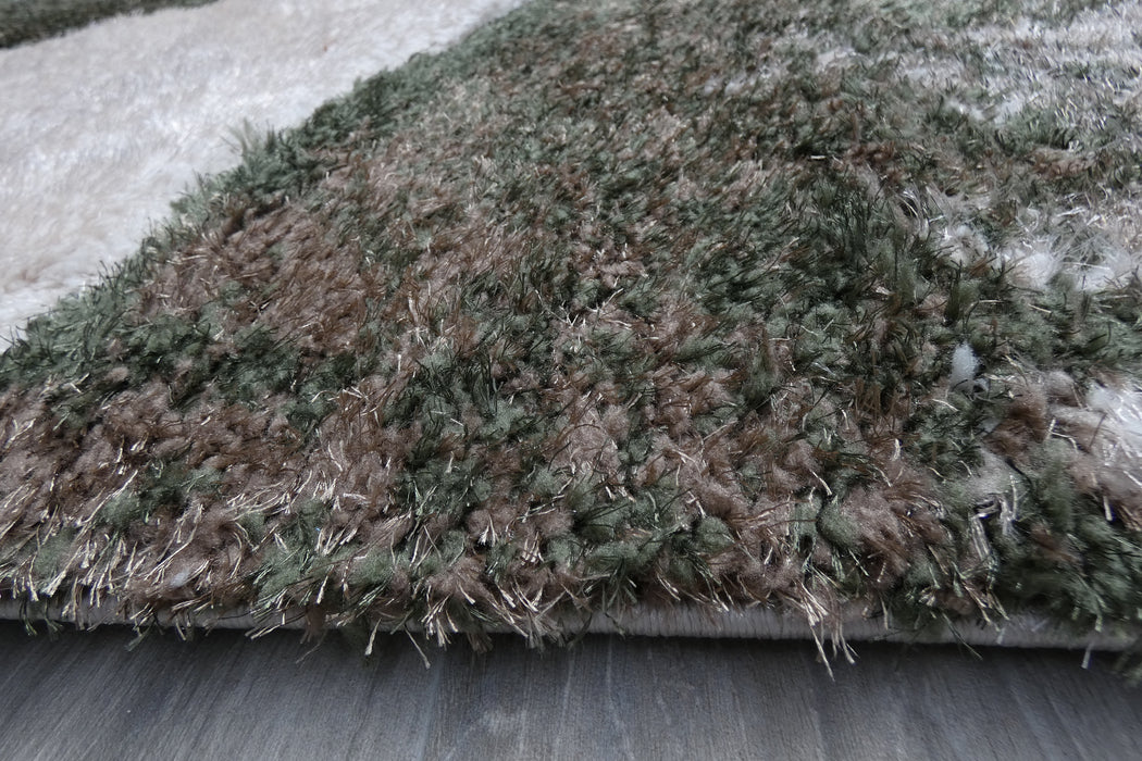 Contemporary Abstract Landscape Textured California Shaggy Rug- Rugs Direct 