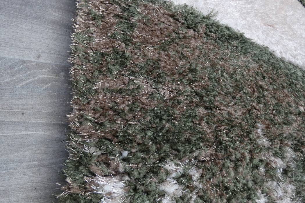 Contemporary Abstract Landscape Textured California Shaggy Rug- Rugs Direct 