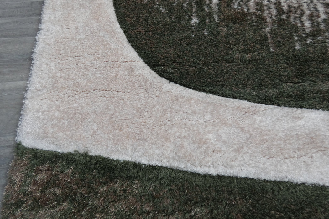 Contemporary Abstract Landscape Textured California Shaggy Rug- Rugs Direct 