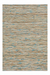 A rectangular area rug with a textured, heathered pattern in beige, brown, and light blue.