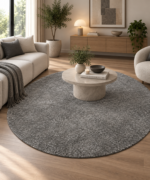 Mehari Round Shaggy Rug (23500-3272) Size: 160 x 160cm Rugs Direct NZ