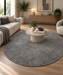 Mehari Round Shaggy Rug (23500-3272) Size: 160 x 160cm Rugs Direct NZ