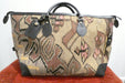 One-of-a-Kind Anatolian Kilim Expandable Leather Travel Bag "Mirza"- Rugs Direct 