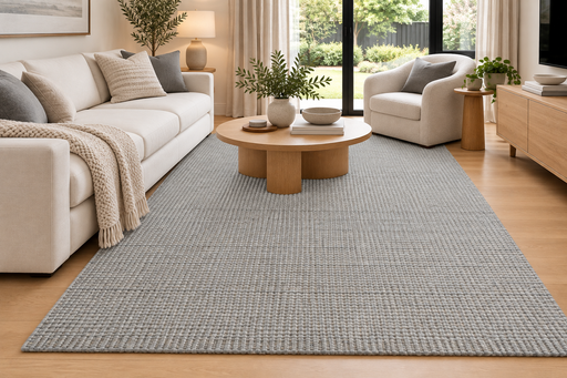 Morgan Collection – Cement | Handmade Wool & Jute Rug- Rugs Direct NZ