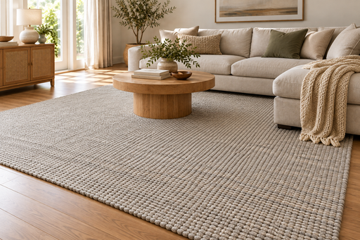 Morgan Collection – Mouse Handmade Wool & Jute Rug- Rugs Direct NZ