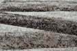 Modern Striped Shaggy Beige & Chocolate California Rug - Rugs Direct