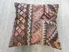 Turkish Hand Made Vintage Kilim Cushion Size: 50 x 50cm- Rugs Direct 