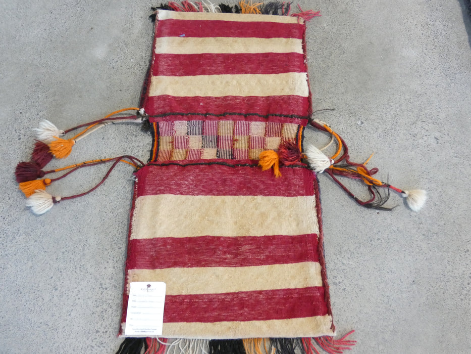 Vintage Hand Made Afghan Saddle Bag Size: 99cm x 47cm- Rugs Direct