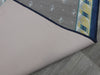 Grey & Navy Colour Non Slip Rubber Back Runner 80cm Wide x Cut To Order- Rugs Direct