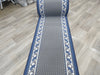 Grey Colour Non Slip Rubber Back Runner 80cm Wide x Cut To Order- Rugs Direct 