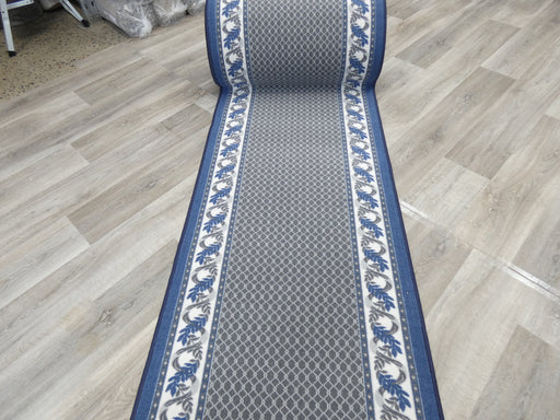 Grey Colour Non Slip Rubber Back Runner 80cm Wide x Cut To Order- Rugs Direct 