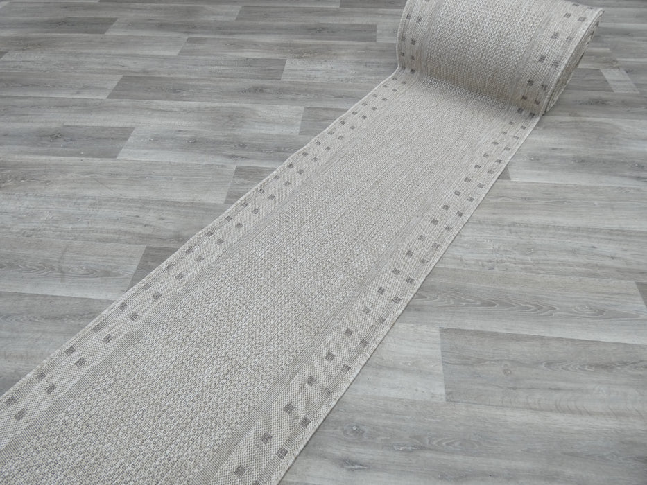 "Casa" Sisal Look Flatweave Rubber Back Runner 67cm Wide x Cut To Order- Rugs Direct 