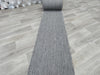 "Pewter" Sisal Look Flatweave Rubber Back Runner 67cm Wide x Cut To Order- Rugs Direct