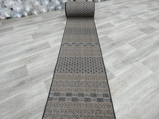 "Majestic" Sisal Look Flatweave Rubber Back Runner 67cm Wide x Cut To Order- Rugs Direct 