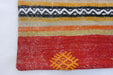 Turkish Hand Made Vintage Kilim Lumbar Pillow Cover (Size: 40 x 60cm)-Rugs Direct