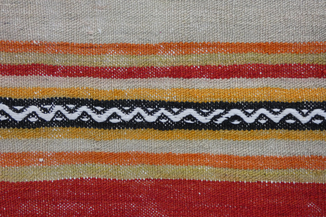 Turkish Hand Made Vintage Kilim Lumbar Pillow Cover (Size: 40 x 60cm)-Rugs Direct