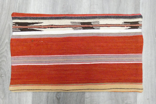 Turkish Hand Made Vintage Kilim Lumbar Pillow Cover (Size: 30 x 50cm)-Rugs Direct 