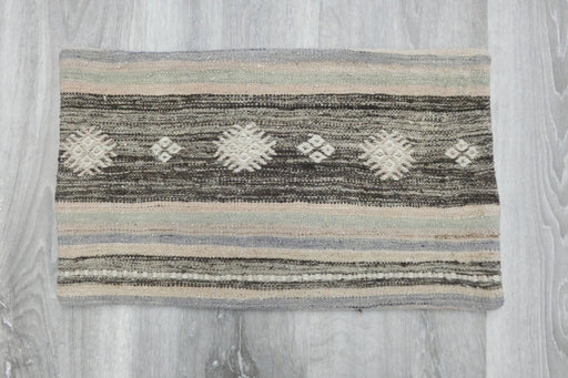 Turkish Hand Made Vintage Kilim Lumbar Pillow Cover (Size: 30 x 50cm)-Rugs Direct