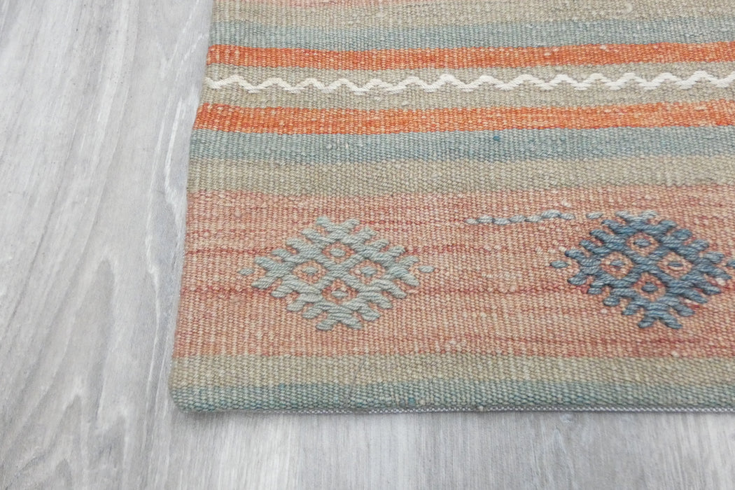 Turkish Hand Made Vintage Kilim Lumbar Pillow Cover (Size: 30 x 50cm)-Rugs Direct