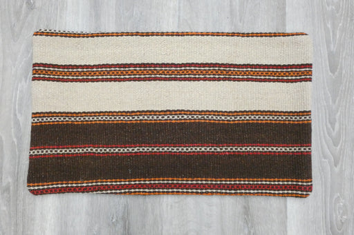 Turkish Hand Made Vintage Kilim Lumbar Pillow Cover (Size: 30 x 50cm)-Rugs Direct