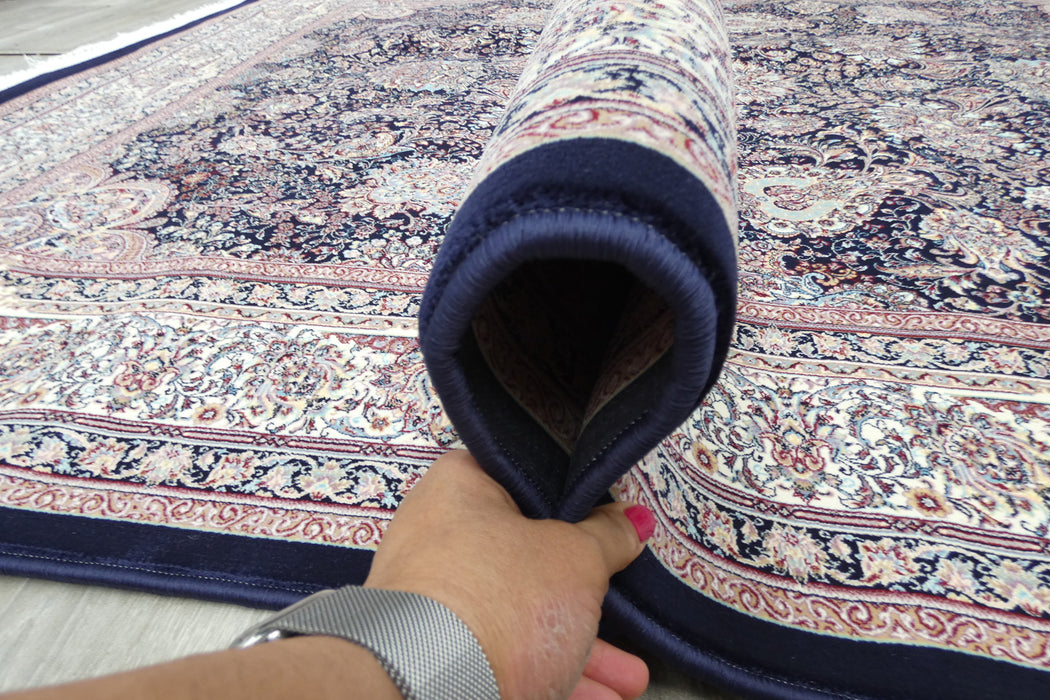 Anahita Collection Rug - Royal Medallion in Navy- Rugs Direct