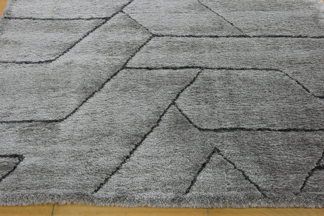 Luxurious Textured Modern Design Masai Rug (14122-2131) Size: 160 x 230cm - Rugs Direct