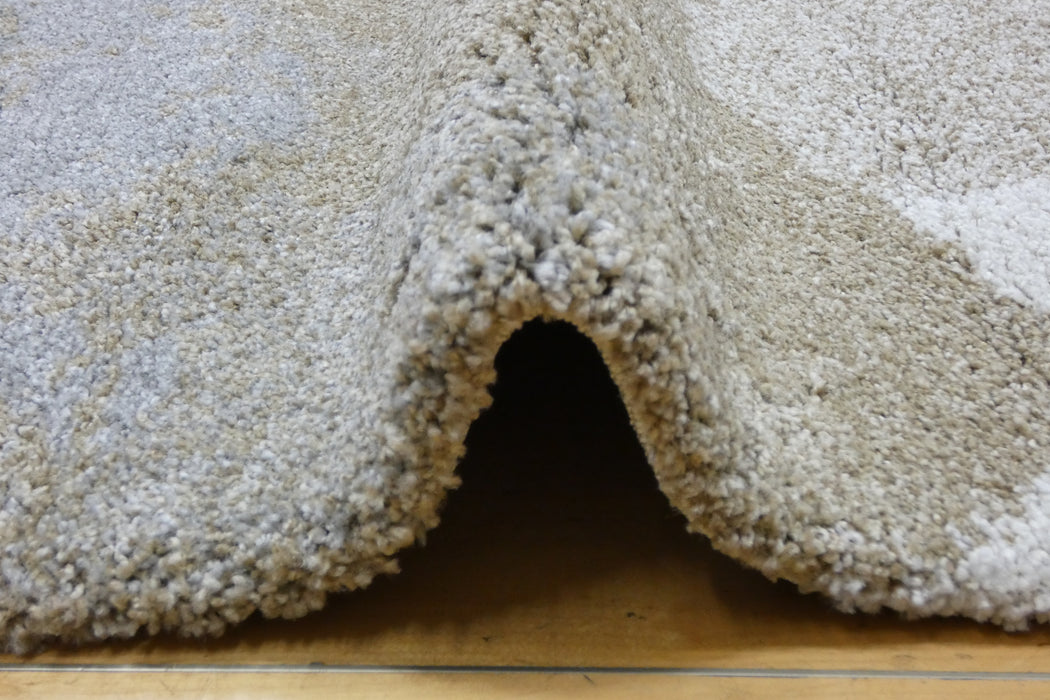 Abstract Design Textured Mehari Shaggy Rug (23162-6747) Size: 160 x 230cm -  Rugs Direct