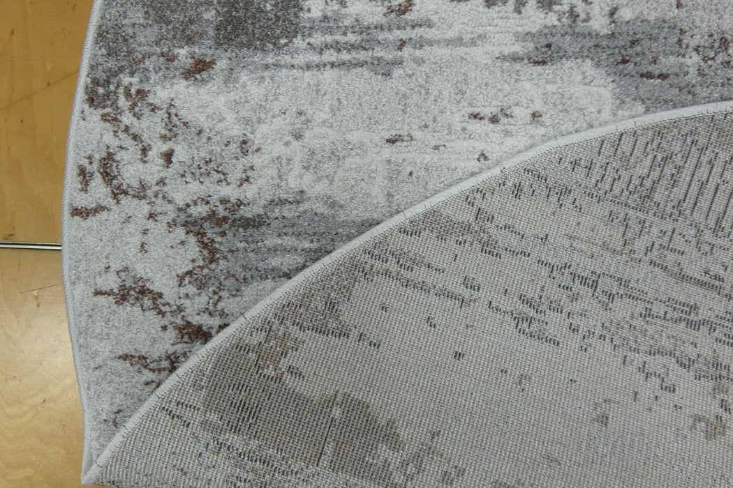 Modern Abstract Design Valentino Round Rug (46024-6111) Size: 160 x 160cm- Rugs Direct