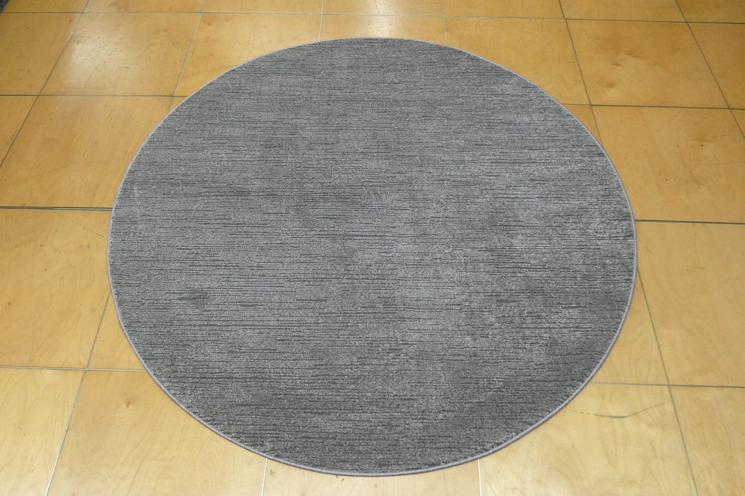 Modern Luxurious Textured Trentino Round Rug (41033-7131) Size: 160 x 160cm - Rugs Direct