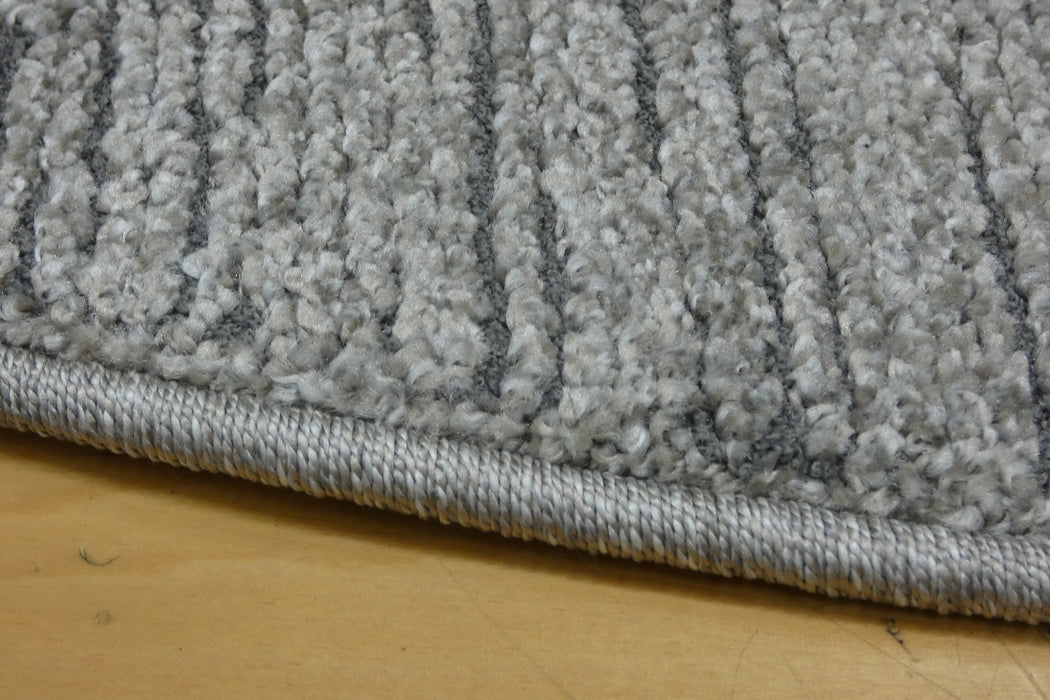 Modern Luxurious Textured Trentino Round Rug (41033-7131) Size: 160 x 160cm - Rugs Direct