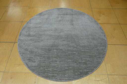 Modern Luxurious Textured Trentino Round Rug (41033-7121) Size: 160 x 160cm - Rugs Direct