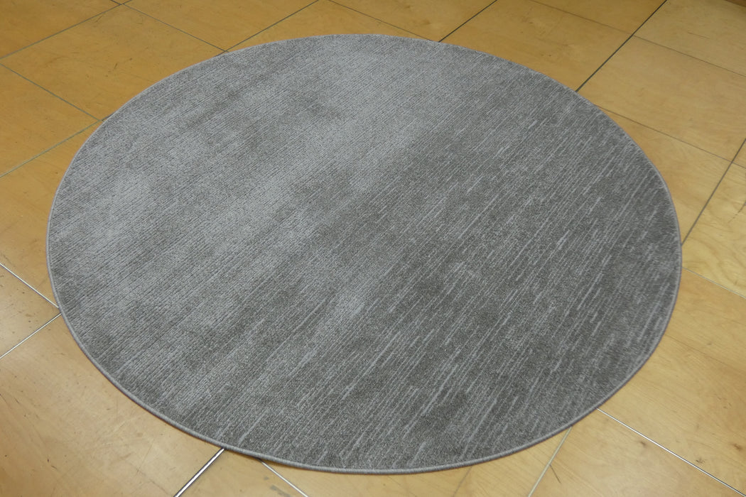 Modern Luxurious Textured Trentino Round Rug (41033-7121) Size: 160 x 160cm - Rugs Direct