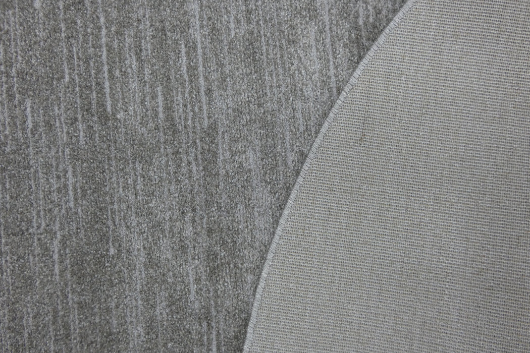 Modern Luxurious Textured Trentino Round Rug (41033-7121) Size: 160 x 160cm - Rugs Direct