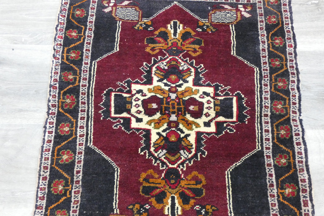 Vintage Turkish Anatolian Tribal Rug  Size: 88 x 58cm- Rugs Direct -2