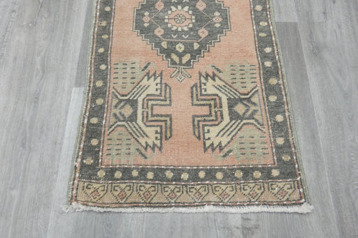 Vintage Hand Knotted Anatolian Turkish Rug Size: 105 x 52cm- Rugs Direct 