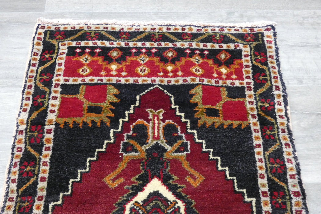 Vintage Turkish Anatolian Tribal Rug  Size: 117 x 50cm- Rugs Direct 