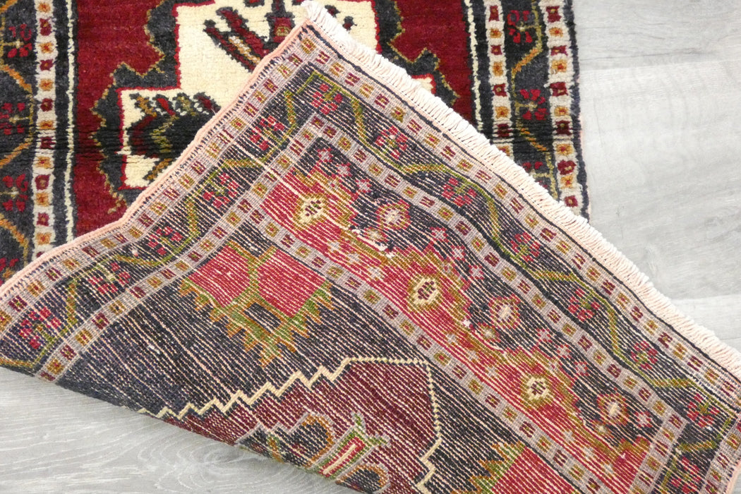 Vintage Turkish Anatolian Tribal Rug  Size: 117 x 50cm- Rugs Direct 