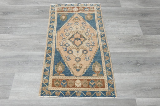 Vintage Hand Knotted Anatolian Turkish Rug Size: 104 x 57cm- Rugs Direct 