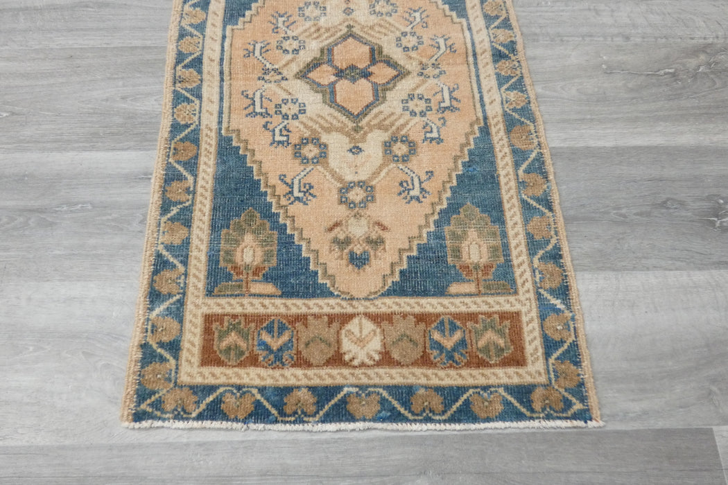 Vintage Hand Knotted Anatolian Turkish Rug Size: 104 x 57cm- Rugs Direct 