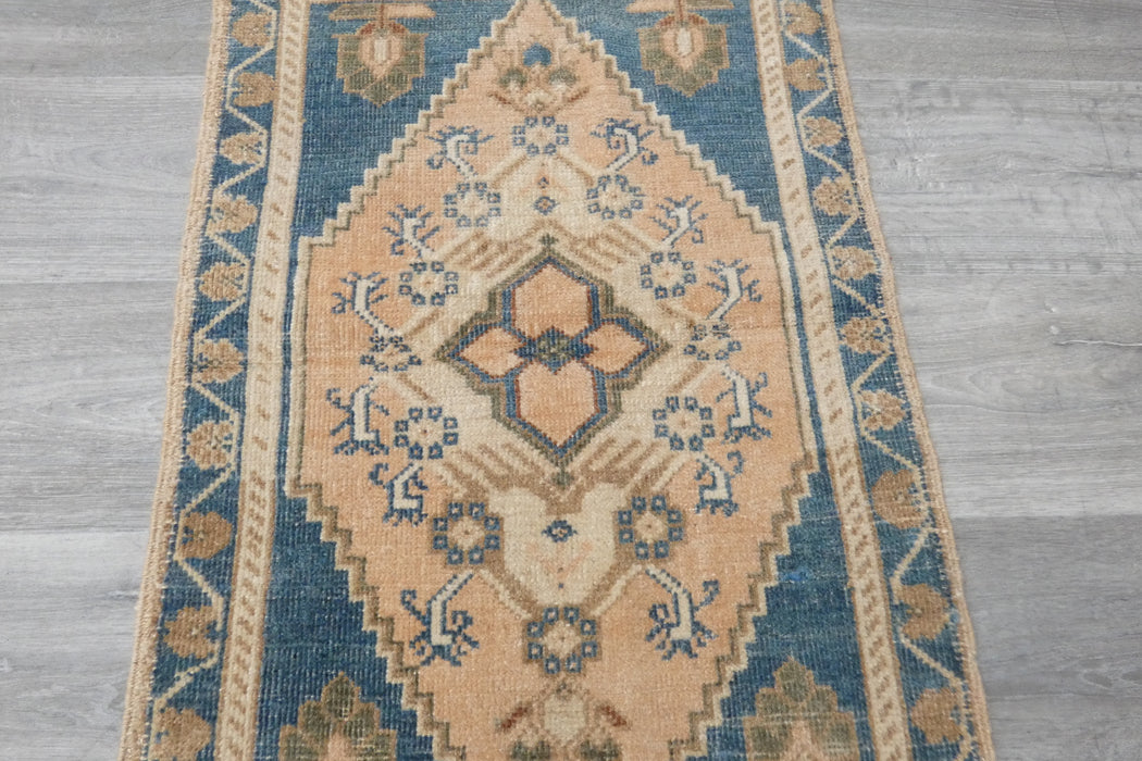 Vintage Hand Knotted Anatolian Turkish Rug Size: 104 x 57cm- Rugs Direct 