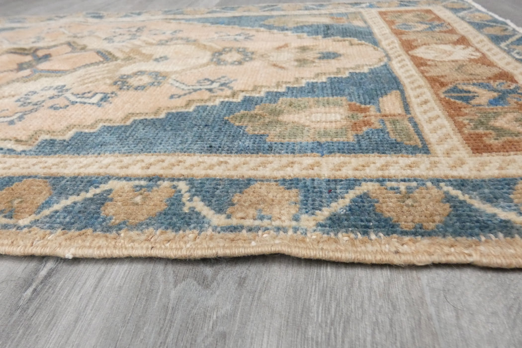Vintage Hand Knotted Anatolian Turkish Rug Size: 104 x 57cm- Rugs Direct 